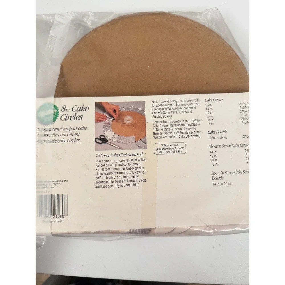 Wilton 8 inch Cake Circles 12 Count Pack White Corrugated Cardboard 2104-80